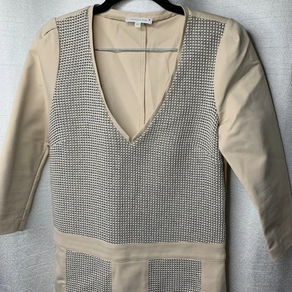 Patrizia‎ Pepe Italy patchwork quiet luxury shift dress size 6 US IT 42 career - Picture 3 of 8